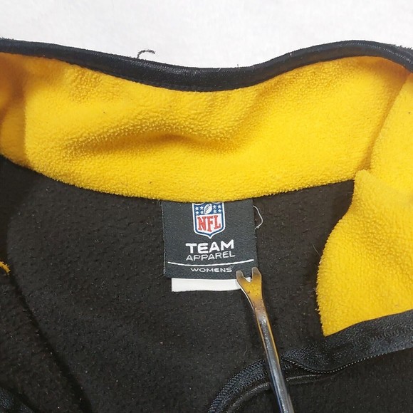 Women's NFL Team Apparel Pittsburgh Steelers 1/4 Zip Fleece Jacket Size Medium - Picture 5 of 12